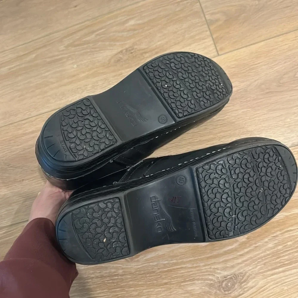 Dansko Professional Black Cabrio leather clogs women size 40 - Picture 5 of 10